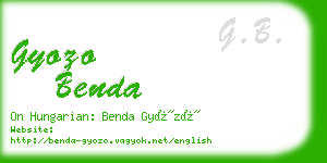 gyozo benda business card